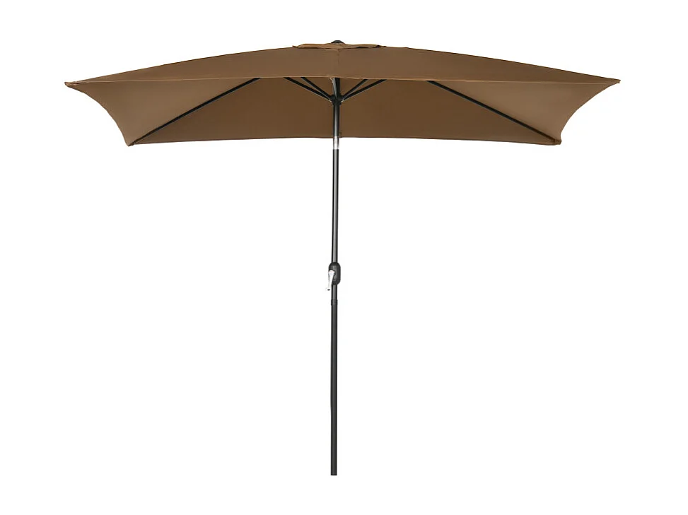 Parasol Casildo Inclinable Rectangulaire Jardin Terrasse Chocolat 295x195cm