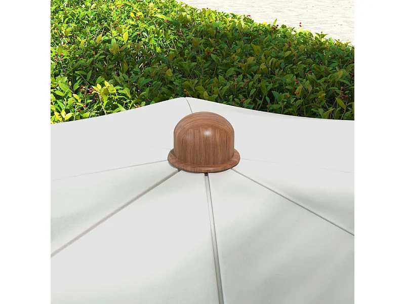 Parasol Urarte Bohème Franges UV40+ Extérieur Plage Jardin Crème