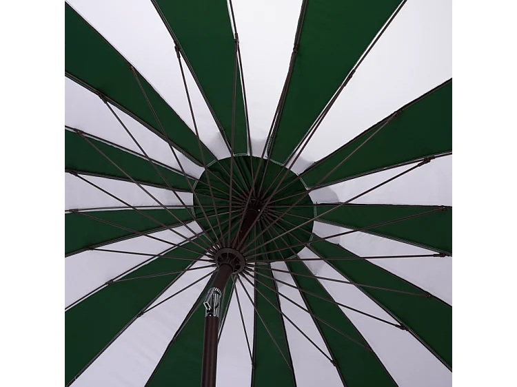 Parasol Vert chasseur/Rayure OPEN: 256 x 256 X 251 CLOSE: 15 x 15 x 251 - Samuel