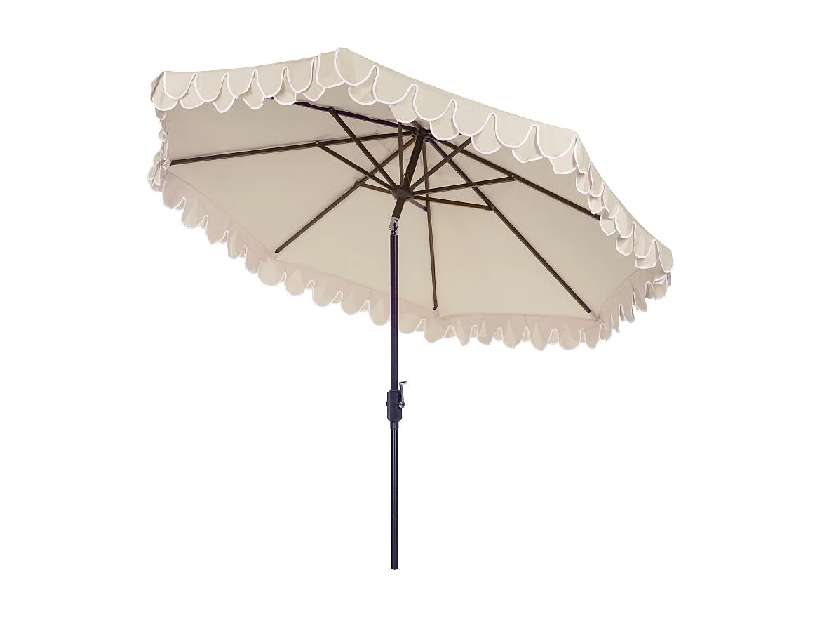 Parasol Beige/Blanc OPEN: 256 x 256 X 251 CLOSE: 15 x 15 x 251 - Valance