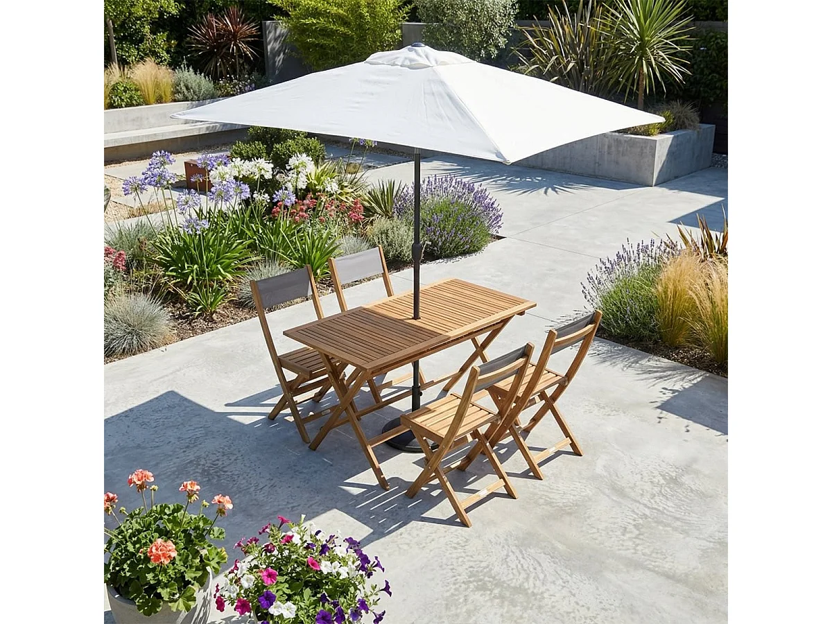 Rechteckiger Gartenschirm 300x200 cm - Ecrù