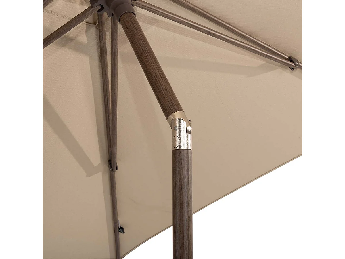 4 Seasons Azzurro stokparasol 200x300 cm beach solefin - Wenge frame