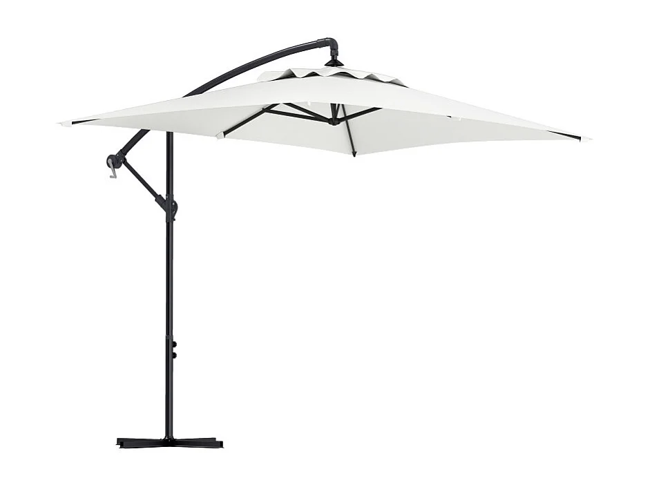Parasol Dietwald Déporté Rectangulaire Extérieur Résistant Crème 294x193 cm