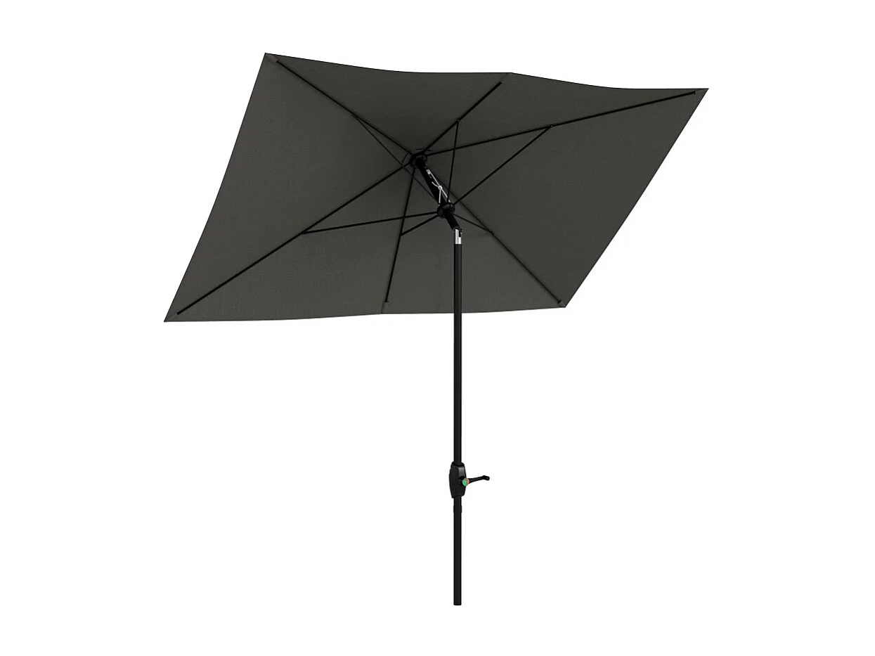 Parasol Ulmenbach Inclinable Jardin Terrasse Piscine Gris Anti-UV 50+ 2,9x2m