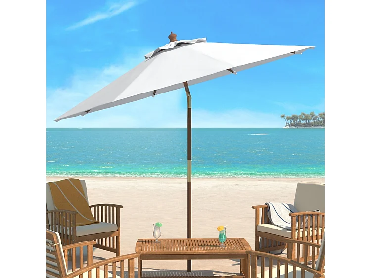 Parasol Ivoire OPEN: 268 x 268 x 251 CLOSE: 15.5 x 15.5 x 251 - Jonathan
