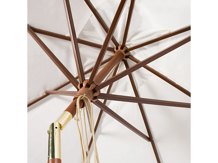 Parasol Ivoire OPEN: 268 x 268 x 251 CLOSE: 15.5 x 15.5 x 251 - Jonathan
