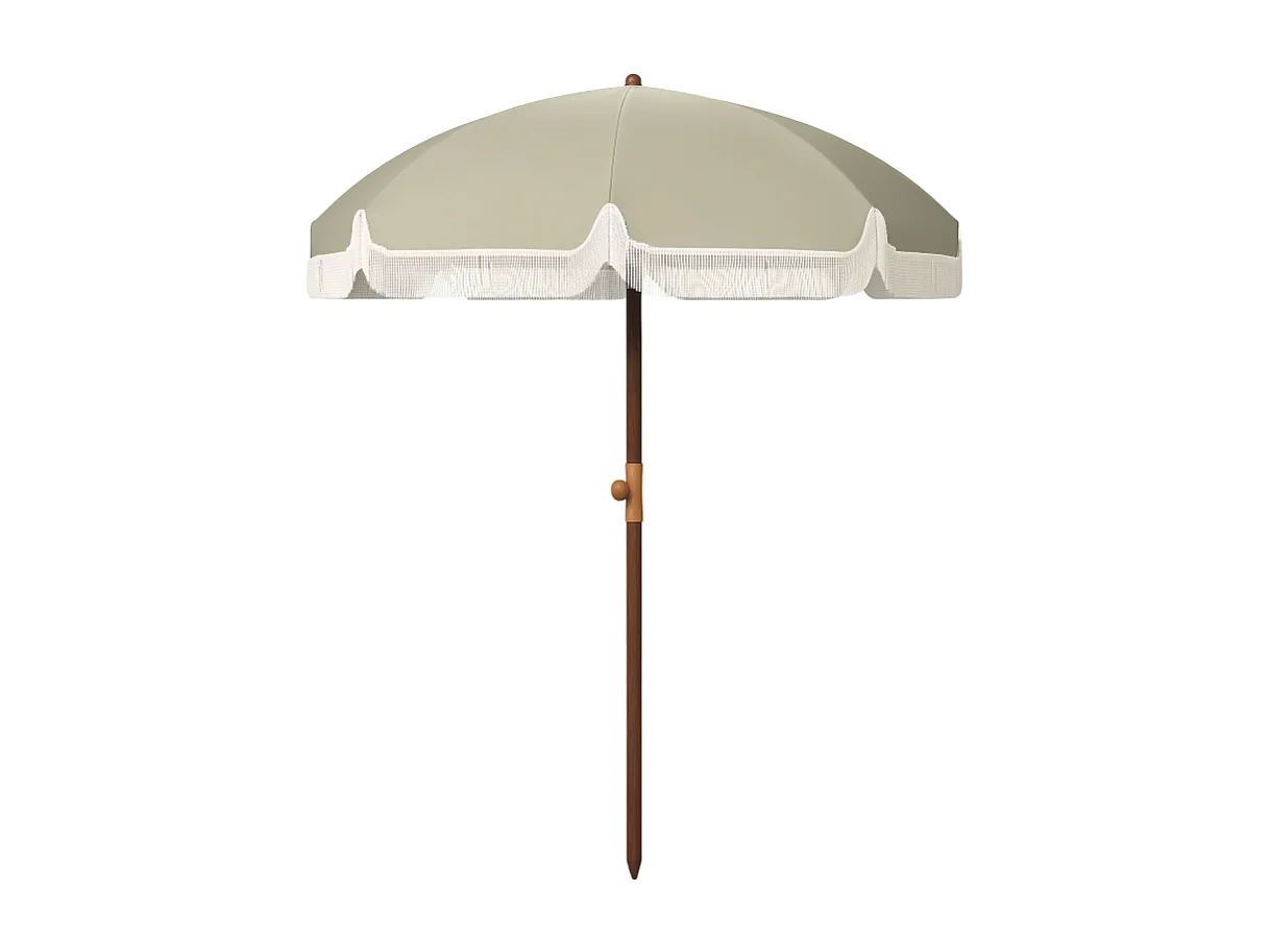 Parasol Volkmar Bohème Franges UV40+ Protection Solaire Extérieur Vert Émeraude