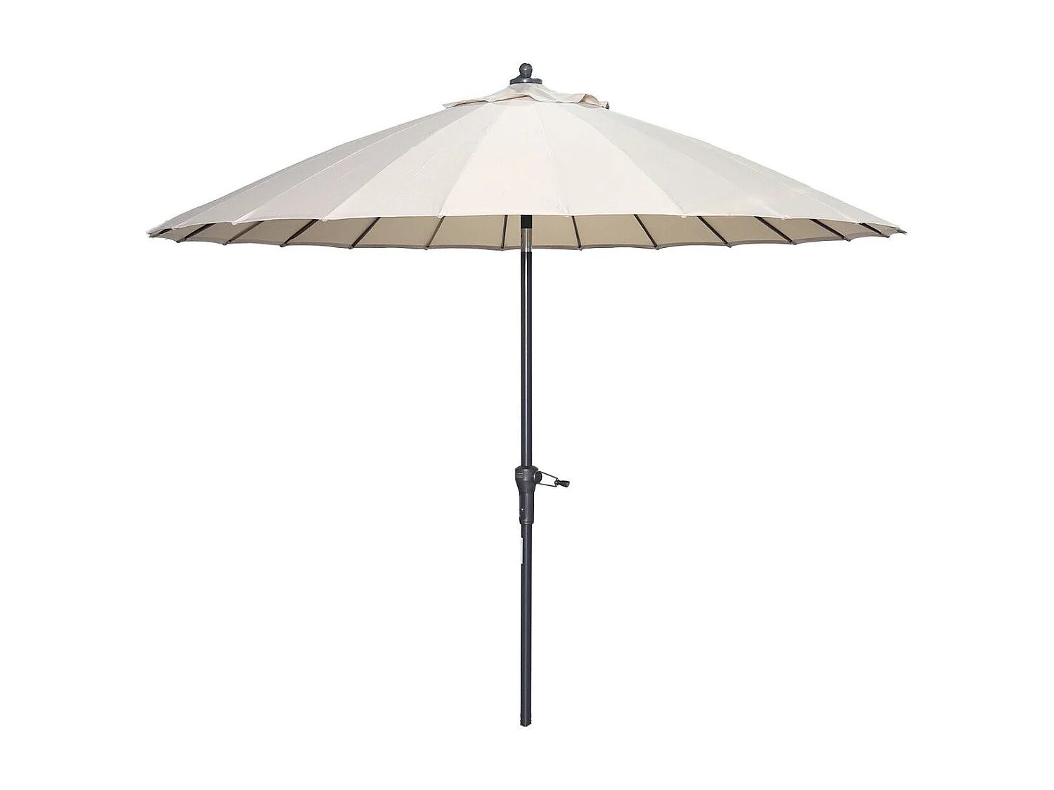 Parasol canne - Garden Impressions - Manilla - Ø250 cm - écru - avec housse et pied Cosmo 40 kg.