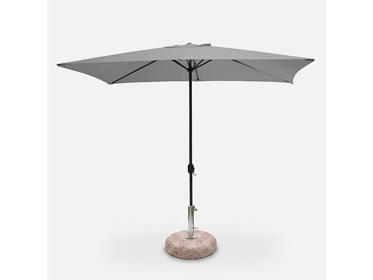 Rechteckiger Gartenschirm 300x200 cm - Grau