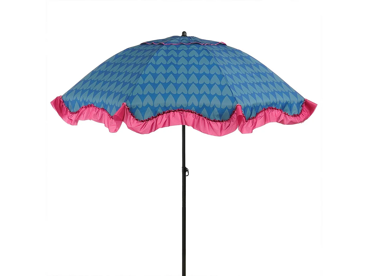 Edelman Mitchell parasol hart blauw - Ø220 x 238 cm