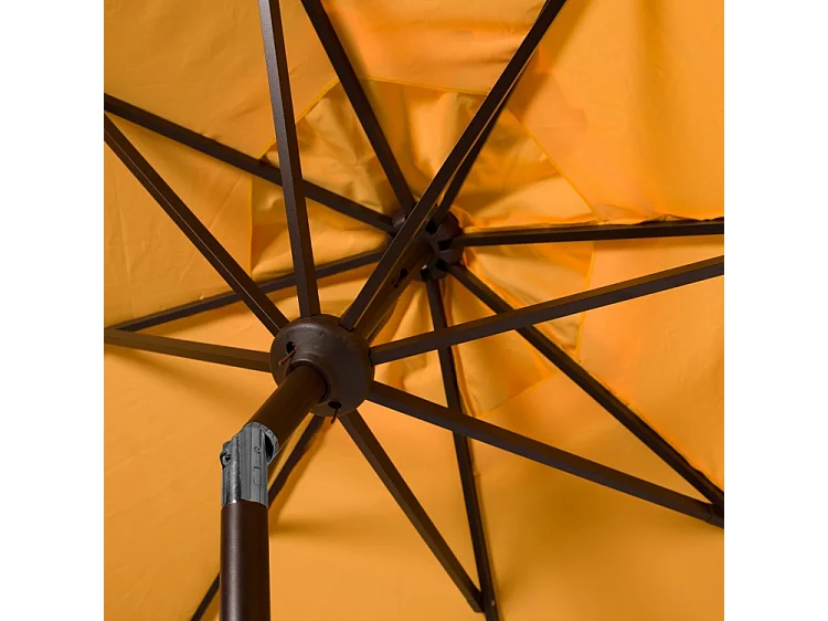 Parasol Jaune/Blanc OPEN: 256 x 256 X 251 CLOSE: 15 x 15 x 251 - Dorinda