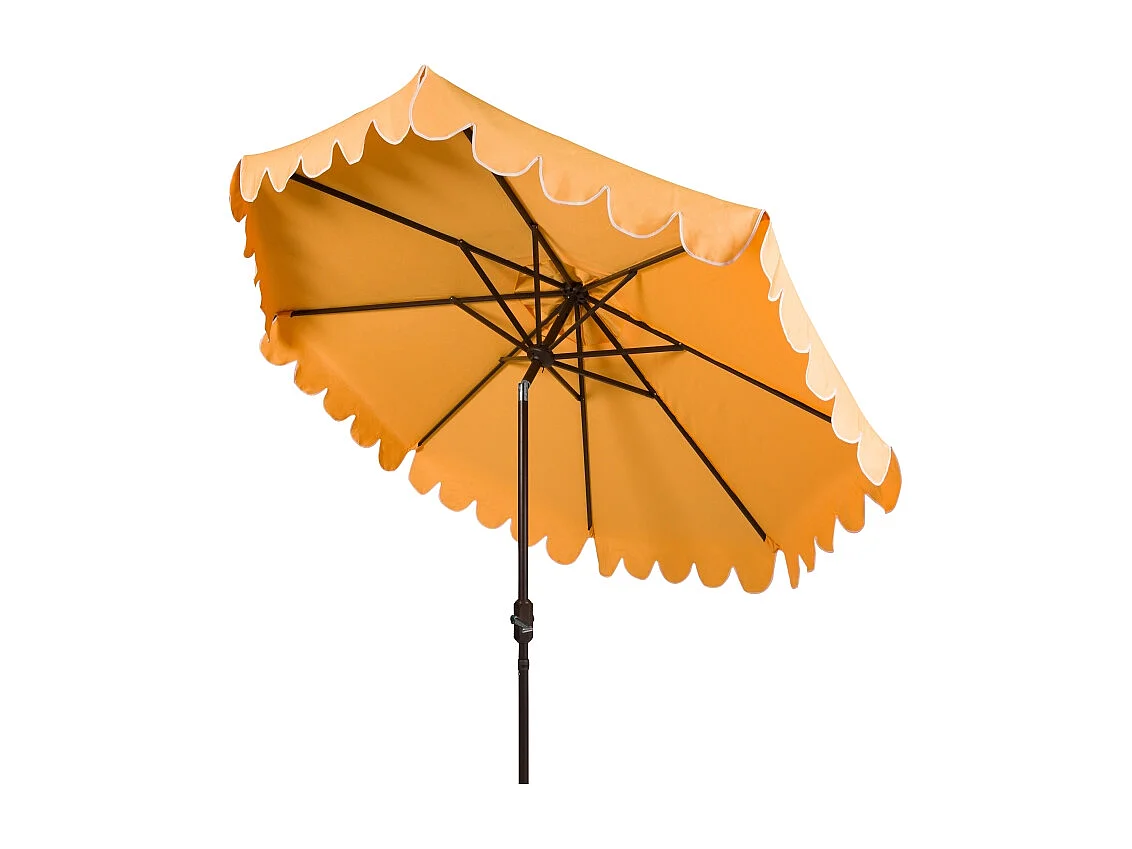 Parasol Jaune/Blanc OPEN: 256 x 256 X 251 CLOSE: 15 x 15 x 251 - Dorinda