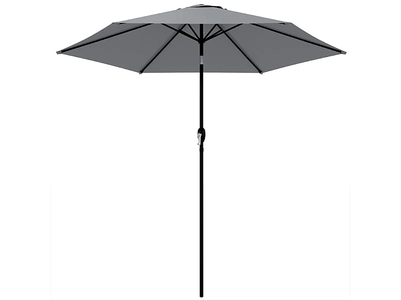 Parasol Ottobiano Inclinable Manivelle Jardin Extérieur Gris Foncé 196 cm