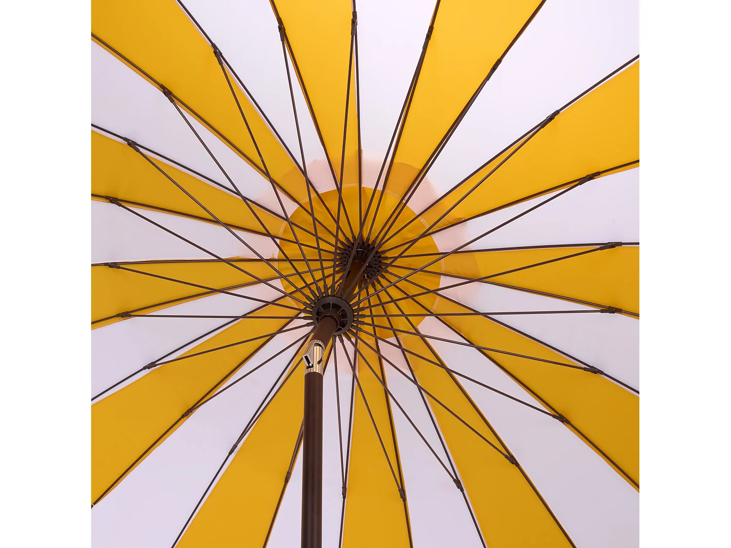 Parasol Rayure jaune OPEN: 256 x 256 X 251 CLOSE: 15 x 15 x 251 - Samuel