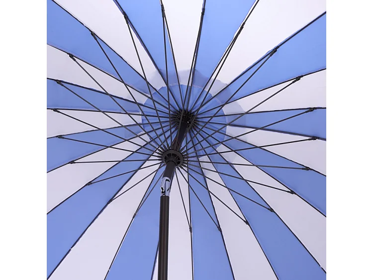 Parasol Rayure bleu bébé OPEN: 256 x 256 X 251 CLOSE: 15 x 15 x 251 - Samuel