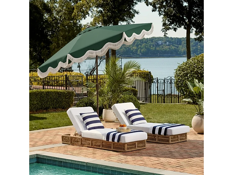 Parasol Vert Chasseur OPEN: 256 x 256 X 251 CLOSE: 15 x 15 x 251 - Henry