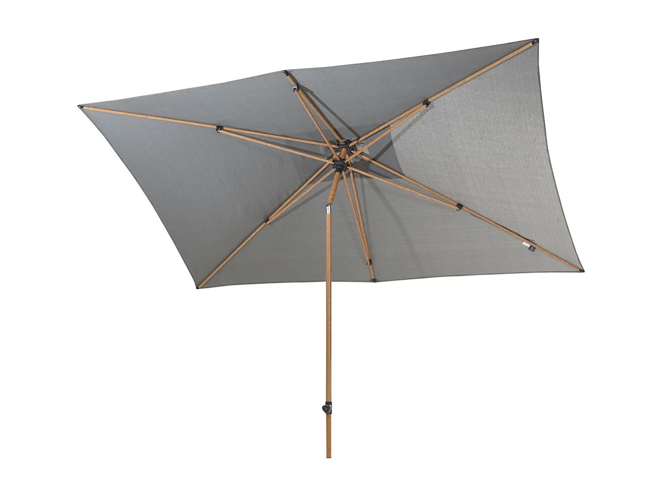 4 Seasons Azzurro parasol 200 x 300 cm antraciet solefin - houtlook frame