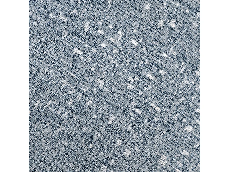 Lot de 2 chaises dossier coquillage en tissu chiné doux bleu - SIMON