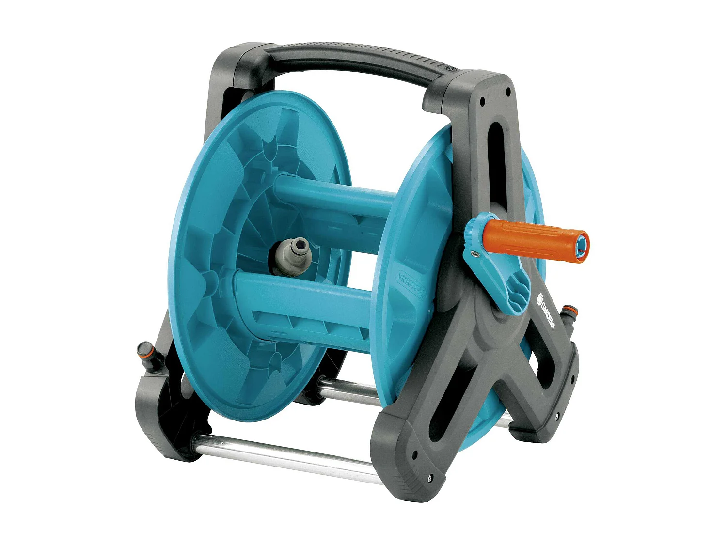 Carrete de manguera portátil Gardena Classic 50 - Diseño estable, antigoteo, compacto