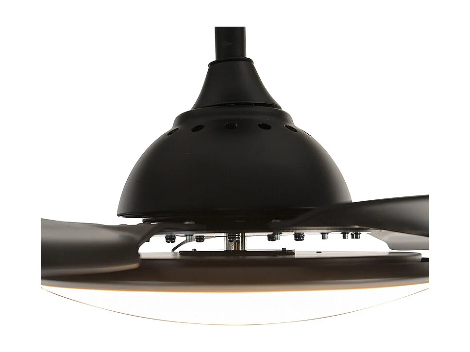 Ventilateur de plafond moderne noir avec télécommande avec LED - Vifte