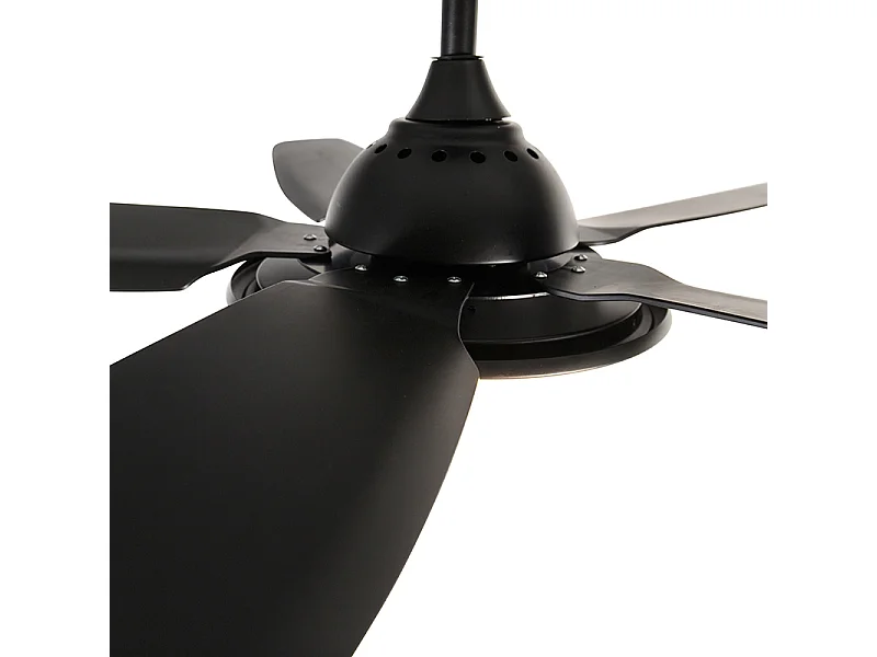 Ventilateur de plafond moderne noir avec télécommande avec LED - Vifte