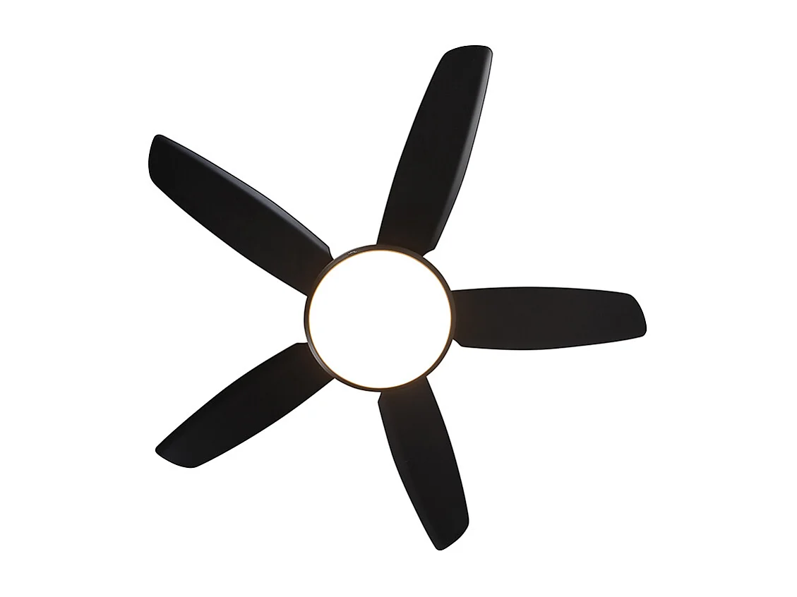 Ventilateur de plafond moderne noir avec télécommande avec LED - Vifte