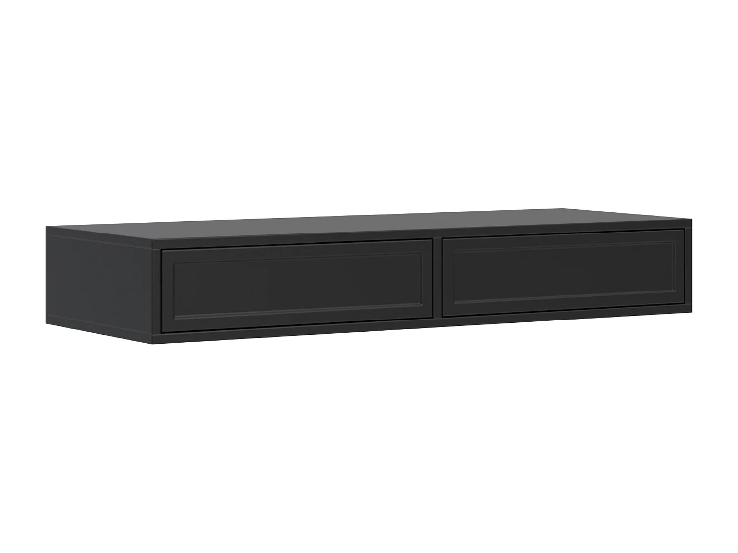 Coiffeuse 2 tiroirs - 110 cm - blanc - VELVETO