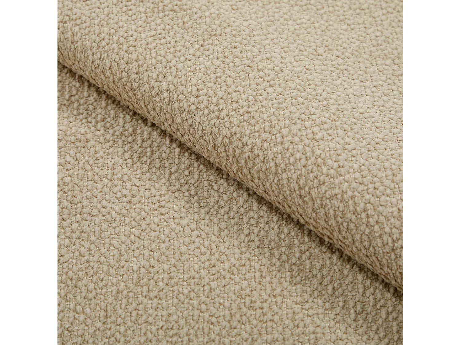 Fauteuil pivotant ARLO en velours bouclé beige 74x68cm