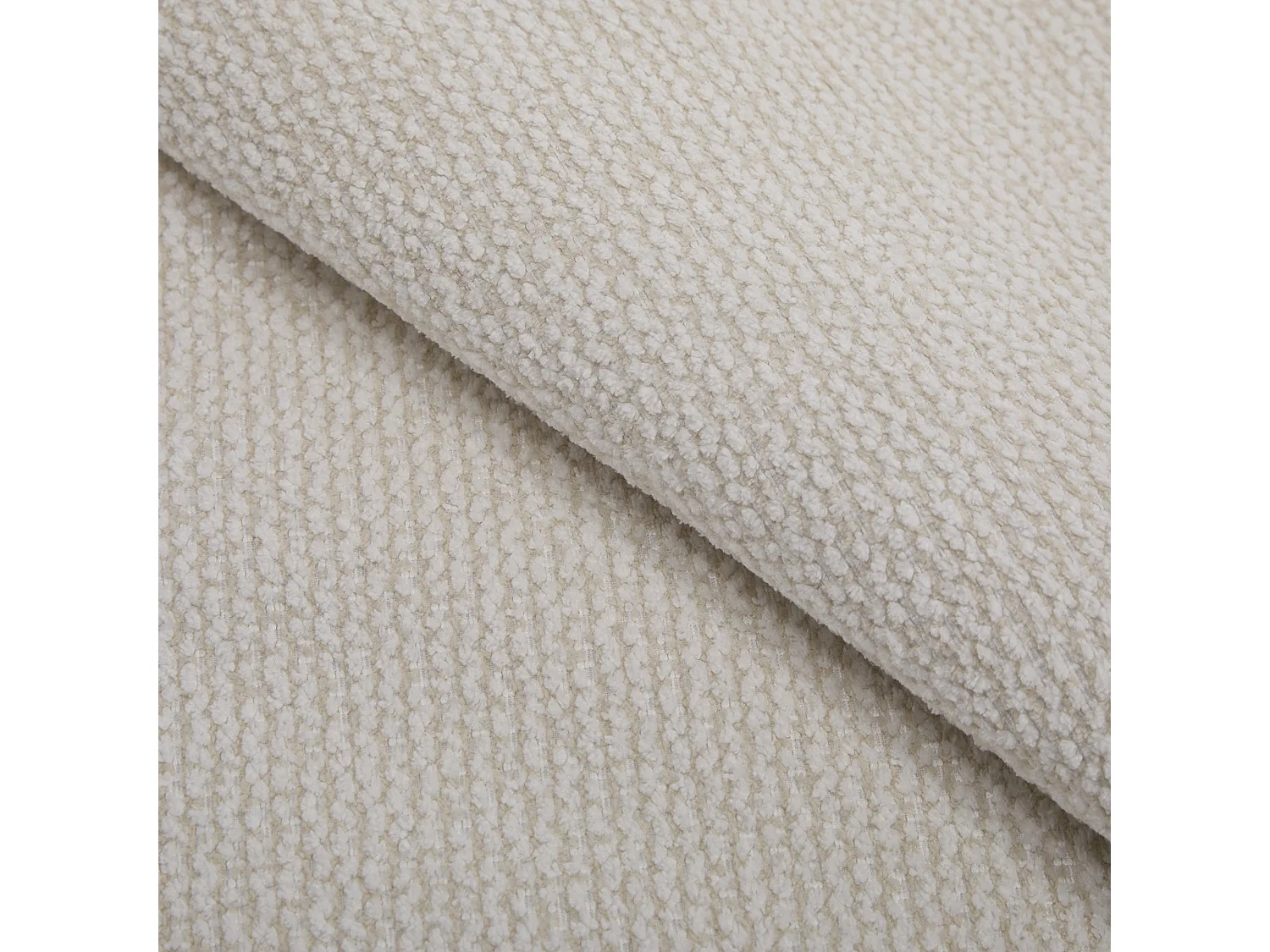 Fauteuil pivotant ARLO en velours bouclé crème 74x68cm