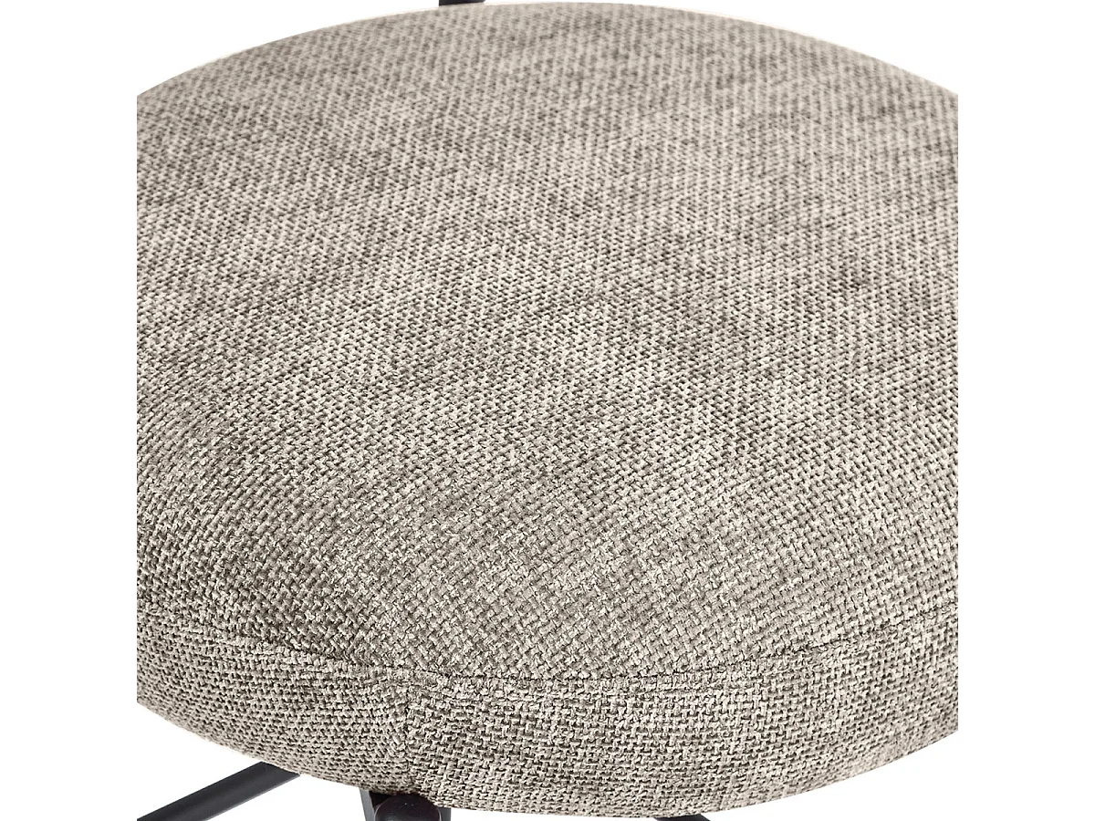 Lot de 2 tabourets de bar en tissu chenille taupe - Orla