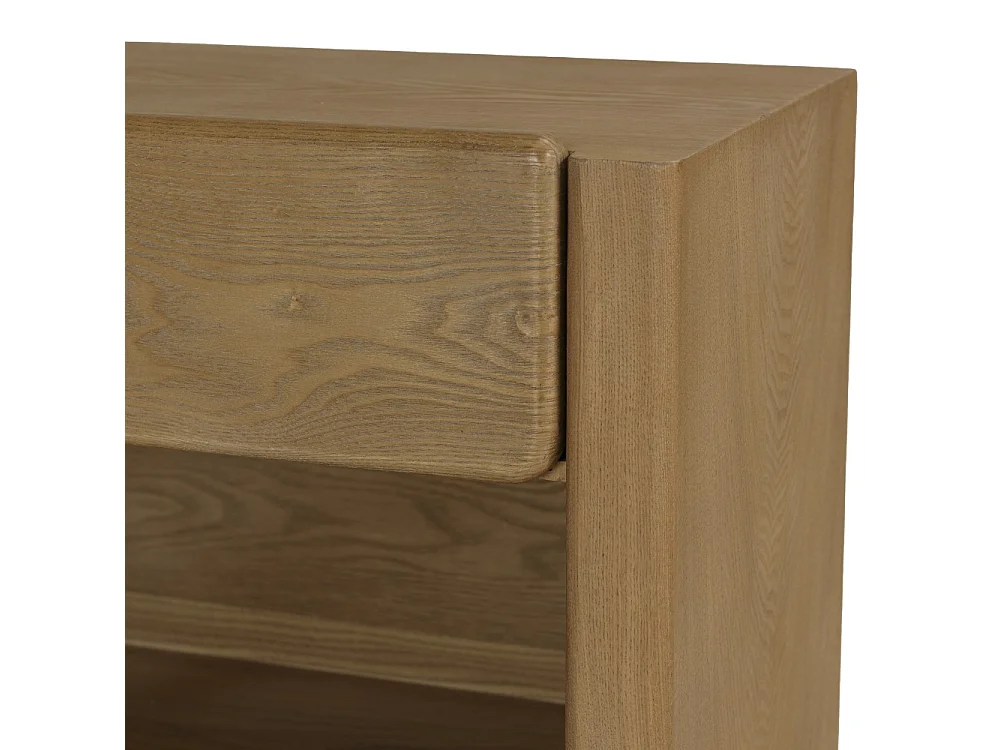 ELLA - Chevet couleur naturelle 1 tiroir design arrondi