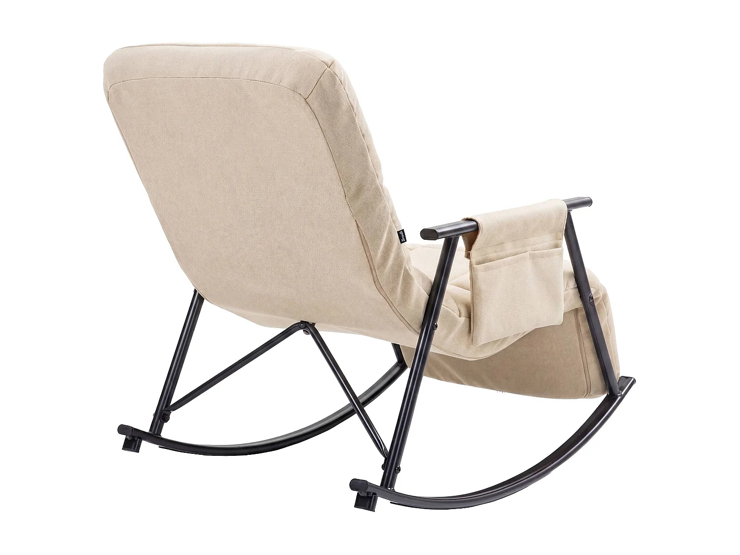 Fauteuil à bascule - Tissu - Crème - Elara