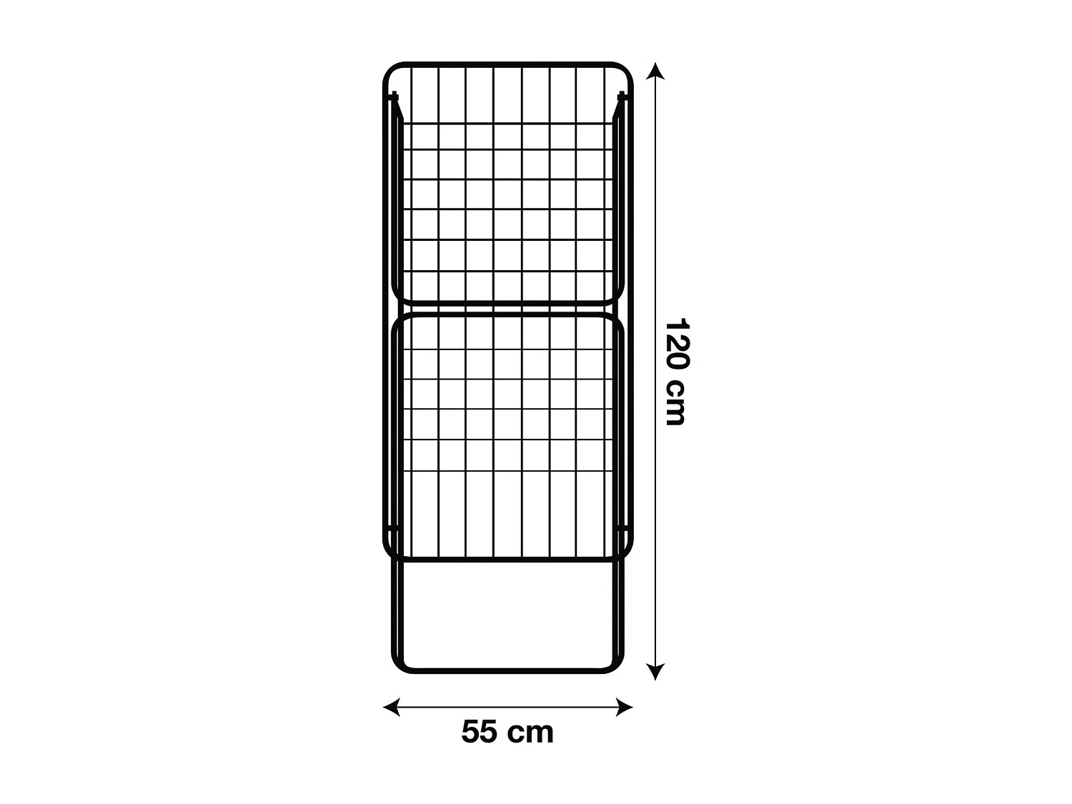 Étendoir séchoir à linge pliable avec Pinces à Chaussettes,gris anthracite-Longueur 170 cm × Largeur 55 cm × Hauteur 100cm-JUANIO