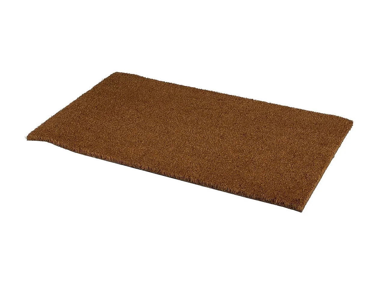 Lot de 2 Paillasson Antidérapant en fibre de coco pour intérieur et extérieur,coloris marron-Longueur 75 x Largeur 45 cm-JUANIO