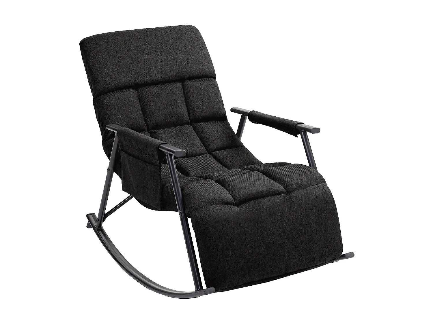 Fauteuil à bascule - Tissu - Gris foncé - Elara