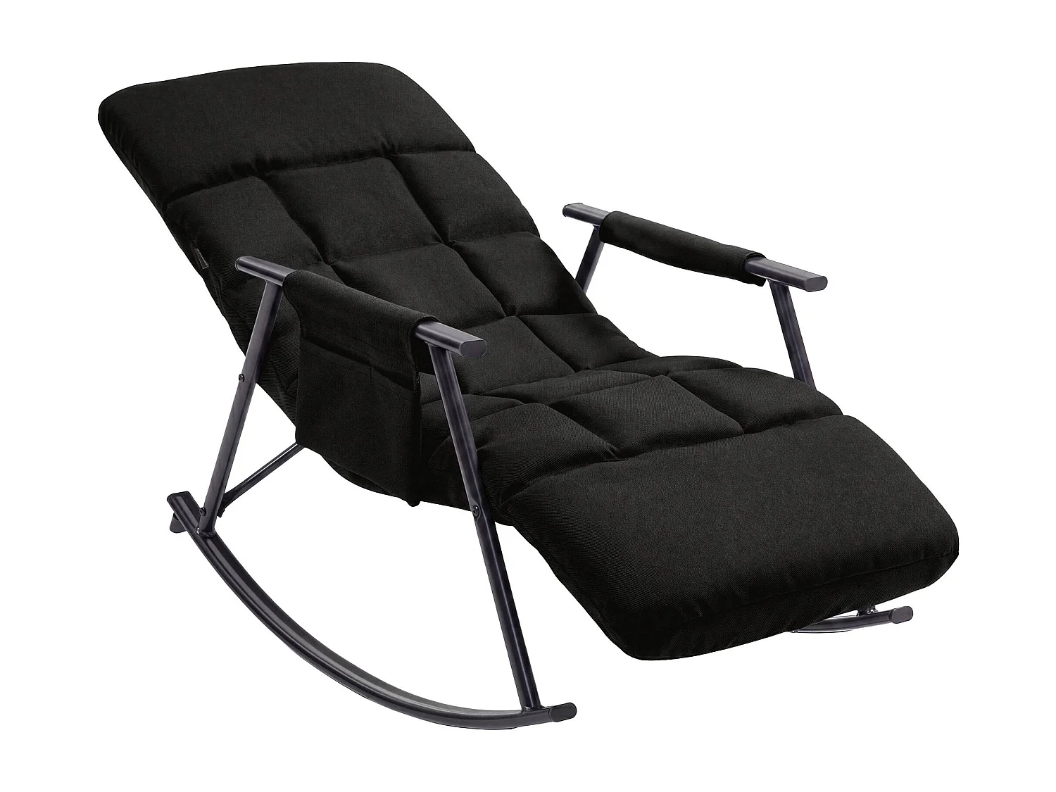 Fauteuil à bascule - Tissu - Gris foncé - Elara