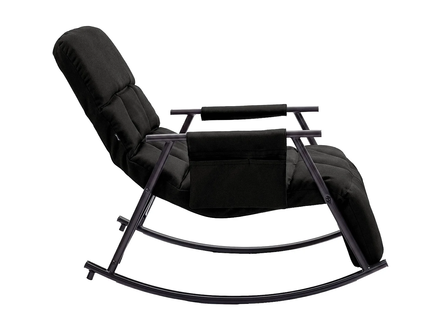 Fauteuil à bascule - Tissu - Gris foncé - Elara