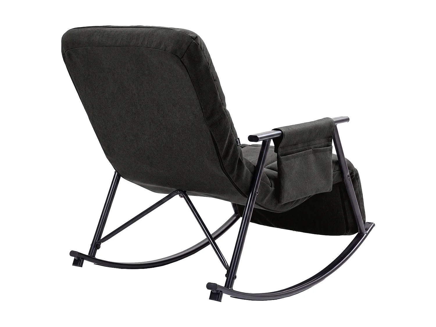 Fauteuil à bascule - Tissu - Gris foncé - Elara