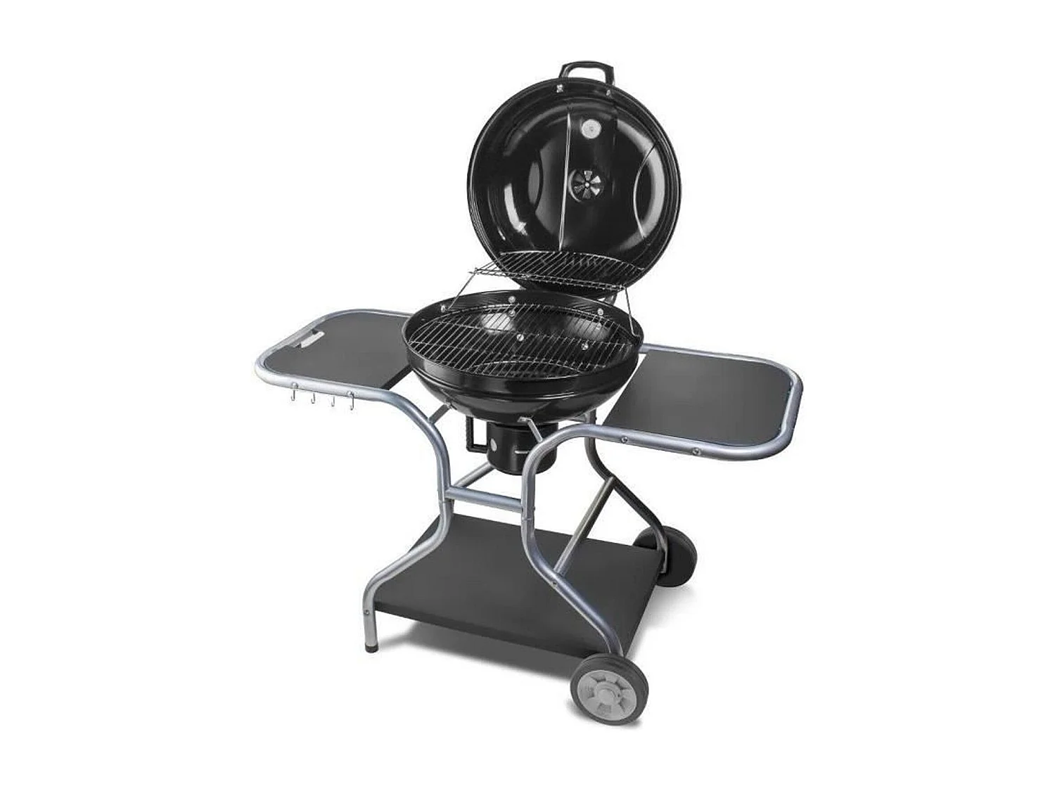 Fieldmann FZG 1014 Houtskool BBQ Grill met Thermometer en Wielen