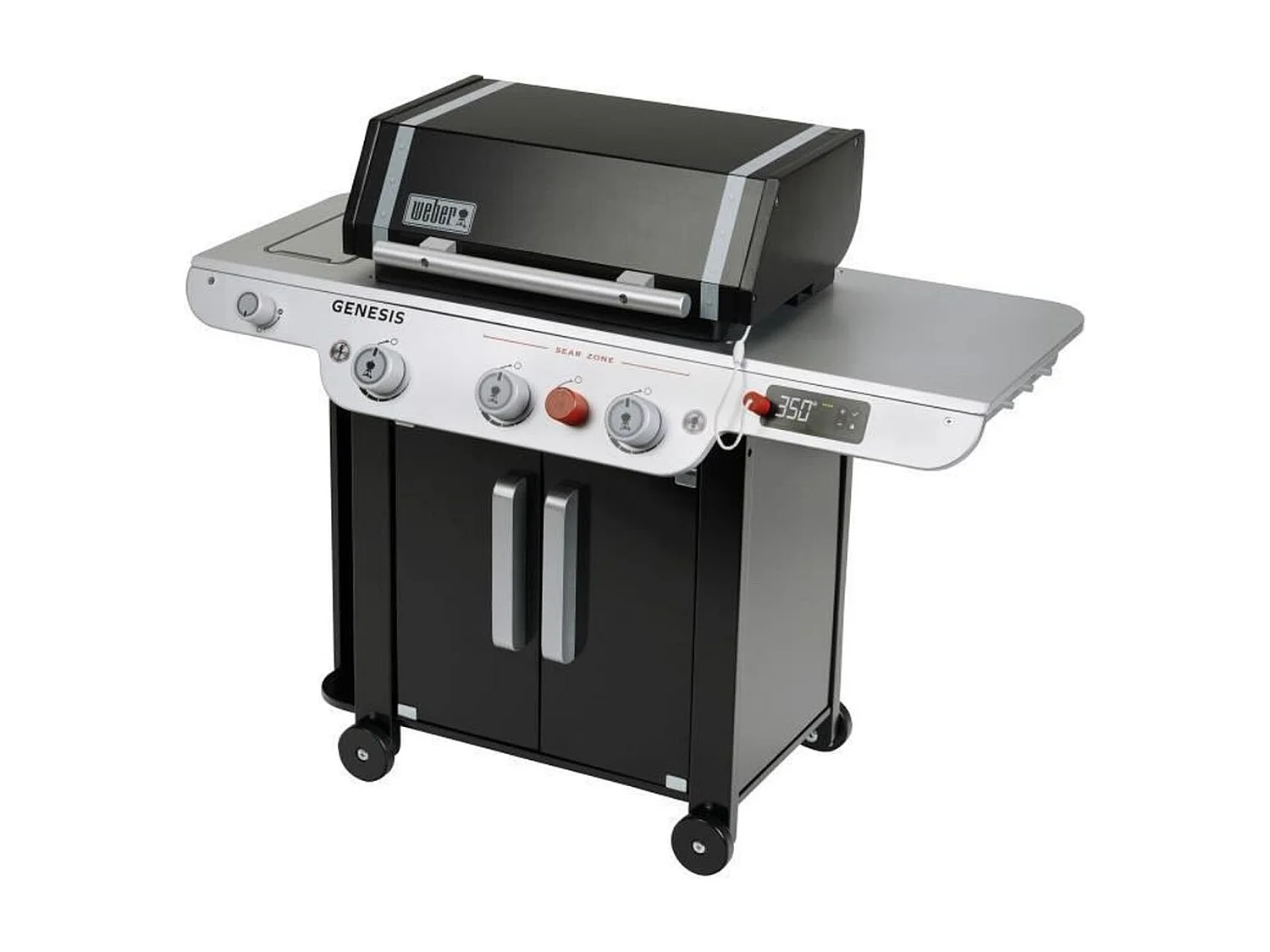 Holzkohlegrill-Spielset Weber Genesis aus Holz mit Zubehör für Kinder ab 3 Jahren, FSC-zertifiziert, Kunststoff, Grill, Plancha, Aufbewahrung