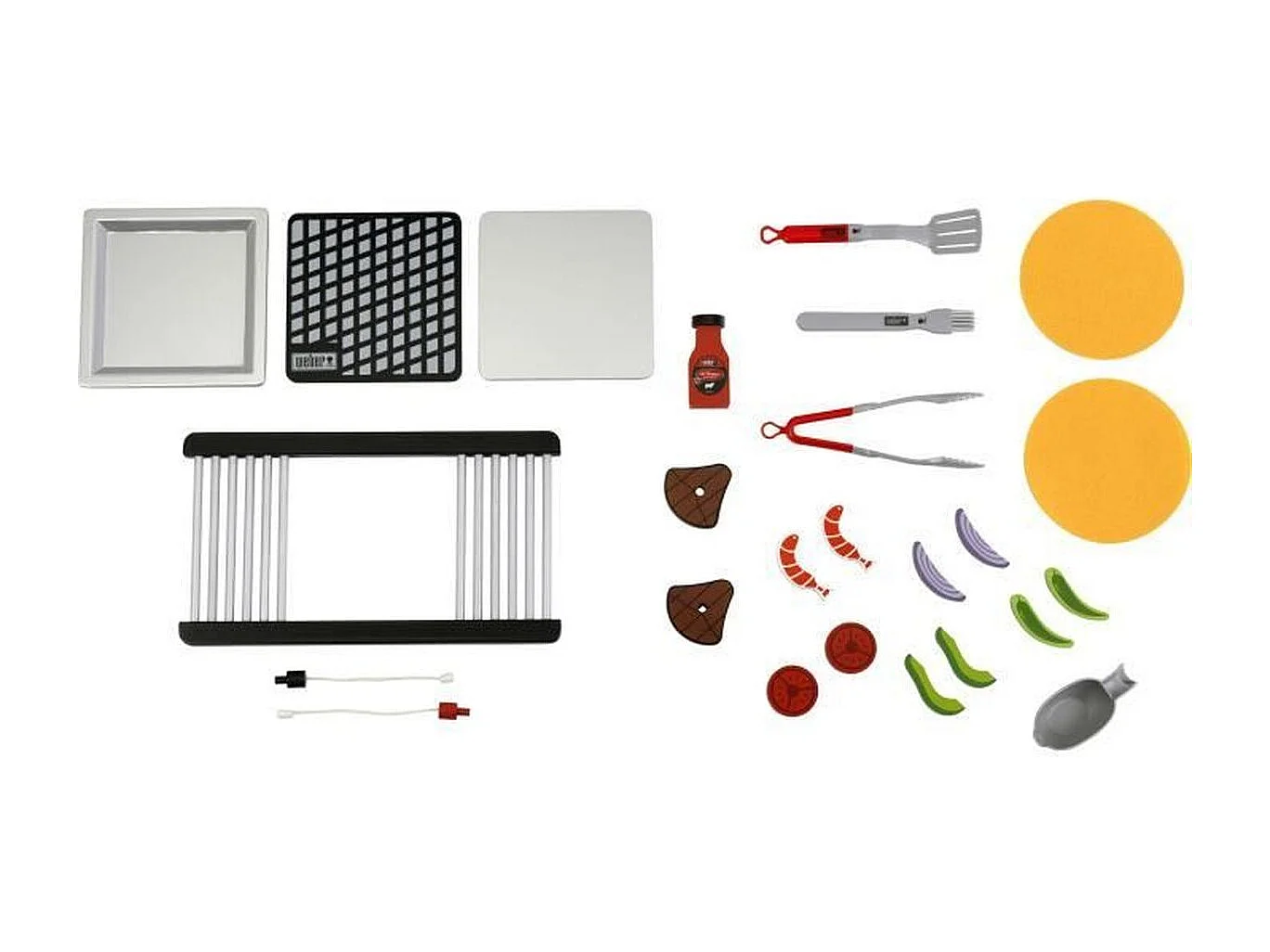Holzkohlegrill-Spielset Weber Genesis aus Holz mit Zubehör für Kinder ab 3 Jahren, FSC-zertifiziert, Kunststoff, Grill, Plancha, Aufbewahrung