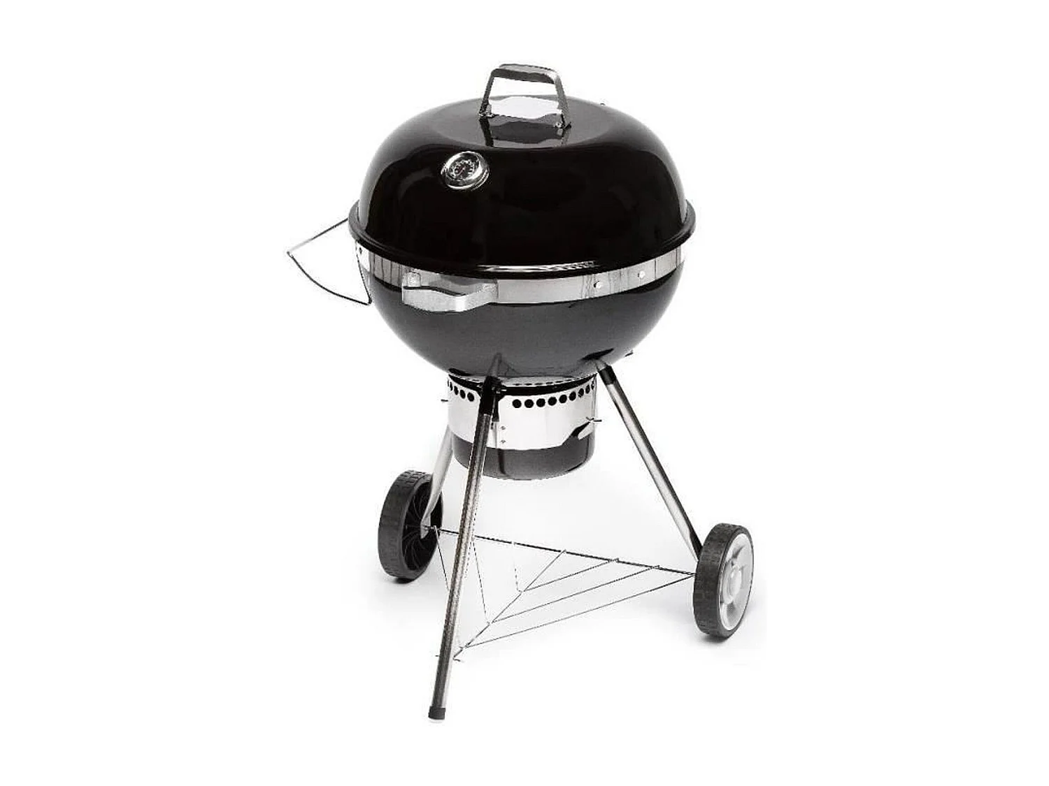 Fieldmann FZG 1017 Houtskoolbarbecue - 57cm Grill, Gietijzeren Rooster, Verstelbare Hoogte, Thermometer, Eenvoudige Mobiliteit