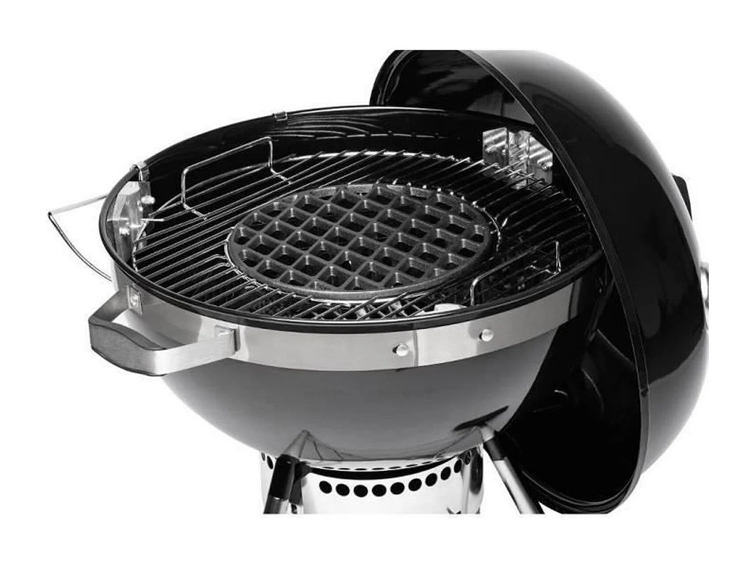 Fieldmann FZG 1017 Houtskoolbarbecue - 57cm Grill, Gietijzeren Rooster, Verstelbare Hoogte, Thermometer, Eenvoudige Mobiliteit