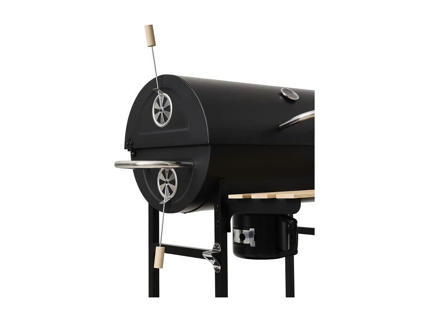 COOKINGBOX Mike Evolution Holzkohlegrill mit Wagen, 71 x 35 cm Grillfläche, Schwarz