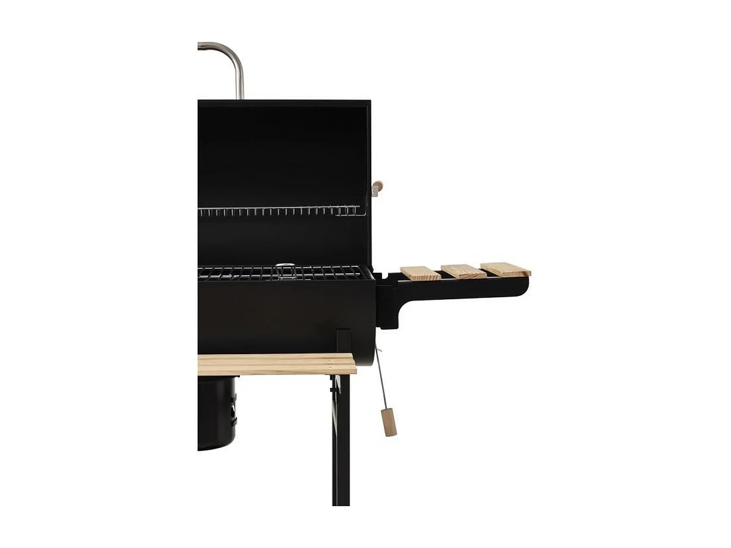 COOKINGBOX Mike Evolution Holzkohlegrill mit Wagen, 71 x 35 cm Grillfläche, Schwarz