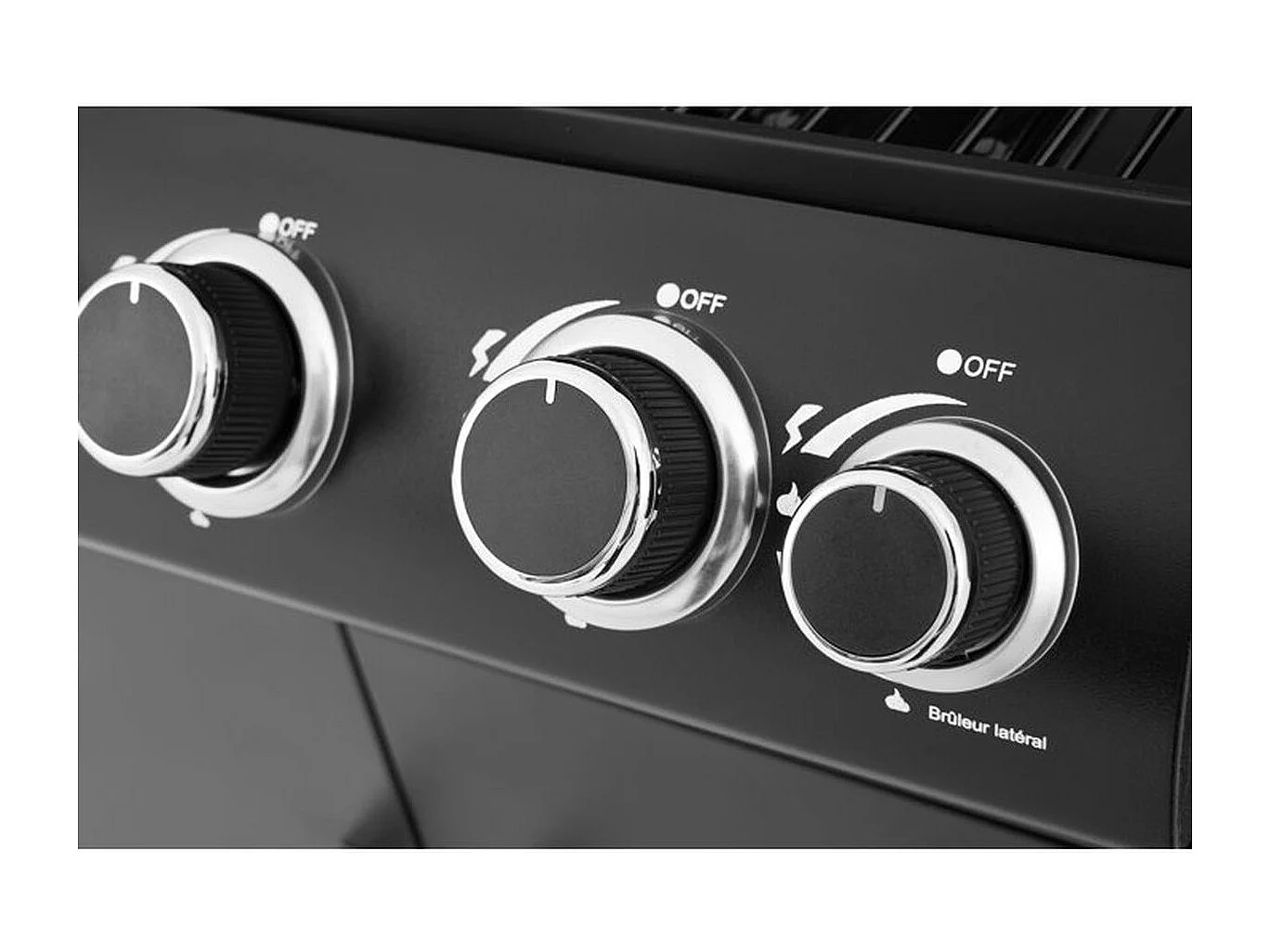 Cookingbox PAARL 4SB Gasgrill mit 4 Hauptbrennern + Seitenbrenner, Schwarz, 15 kW Leistung, Aufbewahrungstruhe