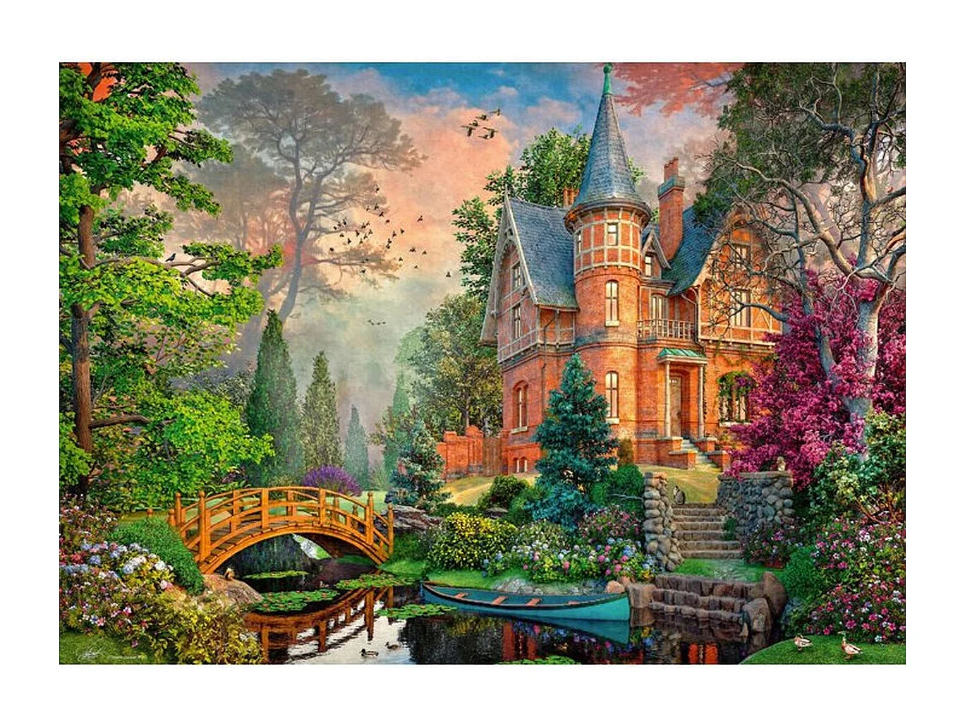 Ravensburger 1000-teiliges Terracotta Mansion Landschaftspuzzle für Erwachsene ab 14 Jahren mit präziser Verriegelung