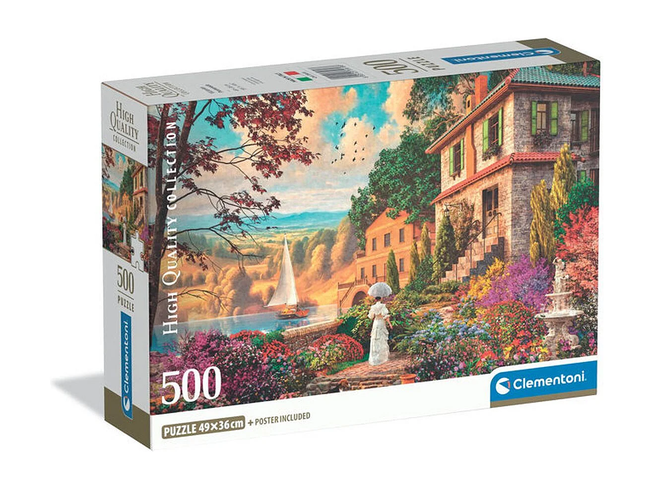 Clementoni Kompakt Puzzle 500 Teile Viktorianischer Spaziergang Landschaftsbild 49x36 cm