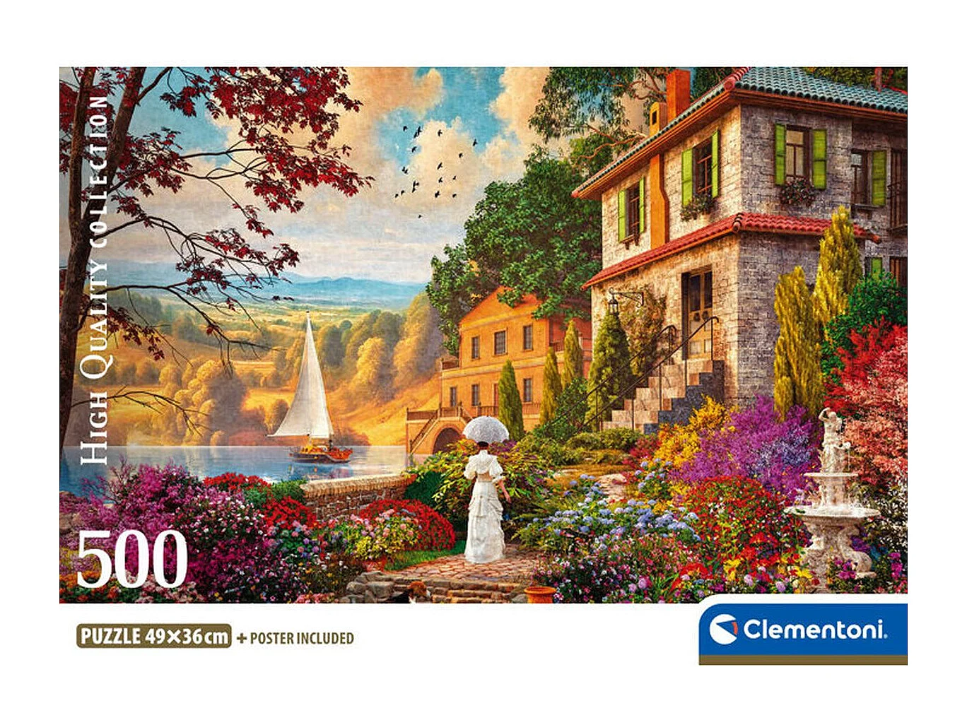 Clementoni Kompakt Puzzle 500 Teile Viktorianischer Spaziergang Landschaftsbild 49x36 cm