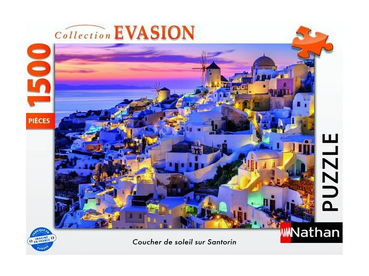 Ravensburger Puzzle 1500 pièces - Santorini Sunset (Collection Évasion)